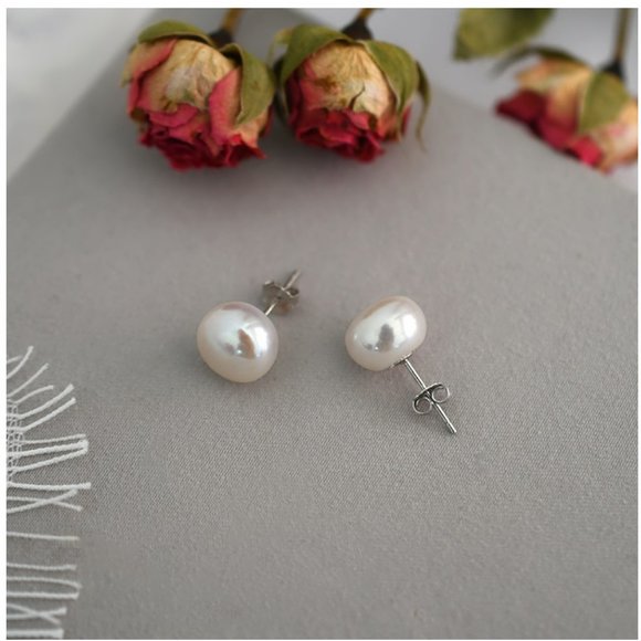 Jewelry - Freshwater Pearl Stud Earrings Sterling Silver